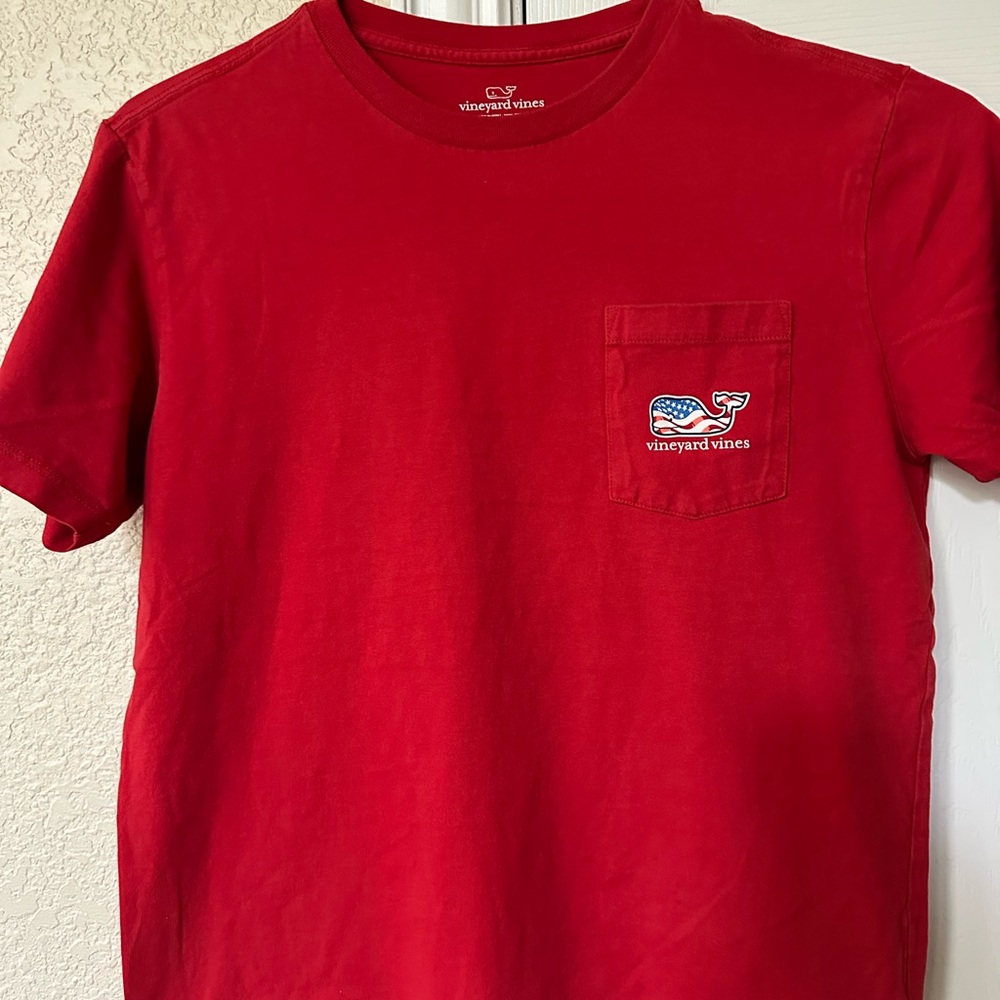 Vineyard Vines Red Short Sleeve Tee